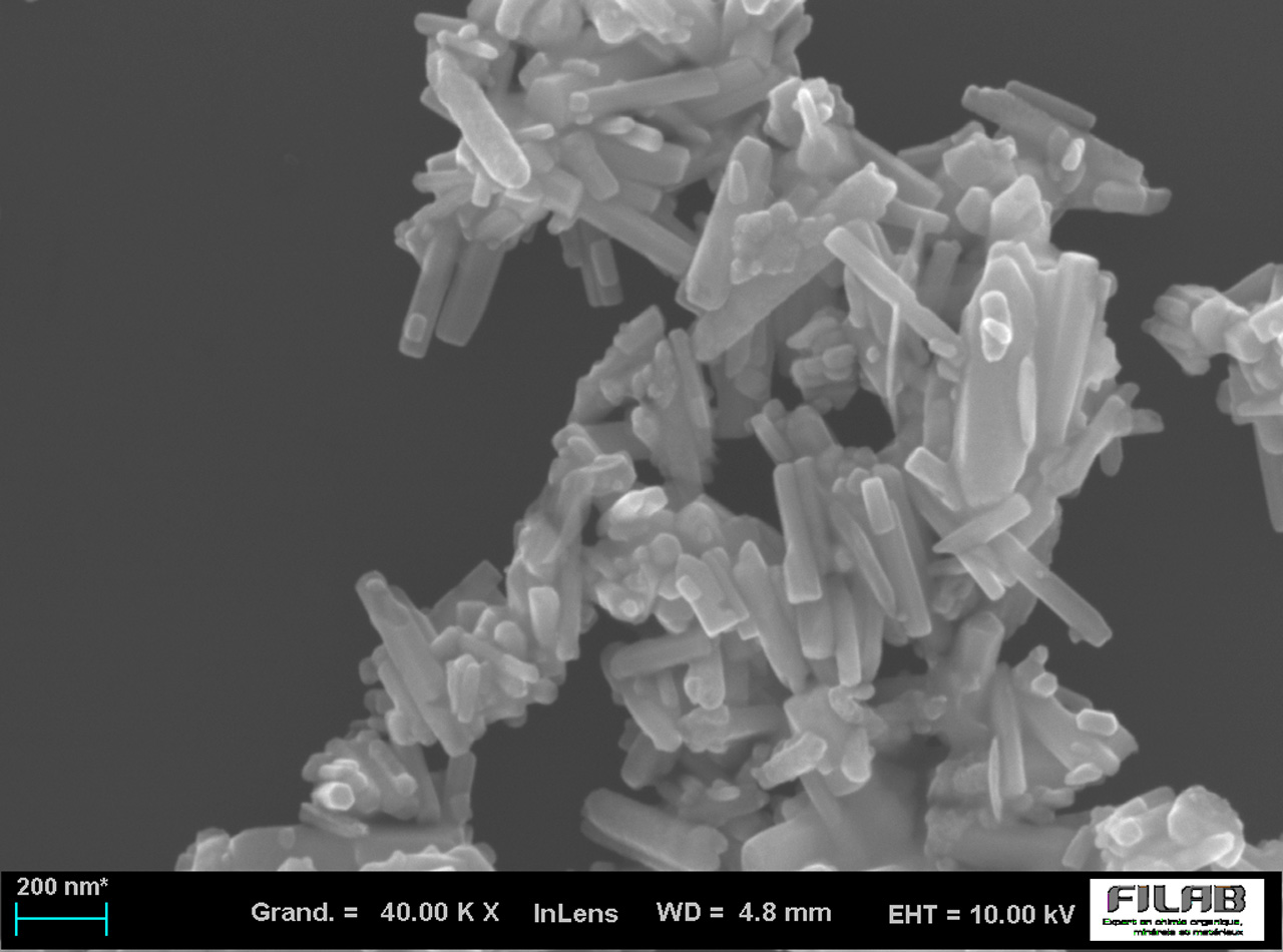 Rod-shaped Zinc Oxide UV Filter