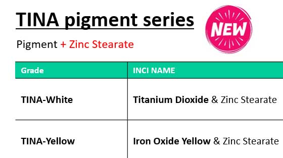 Please Check Out the New Natural Pigment Product-TINA series- at the First Webinar in 2023!