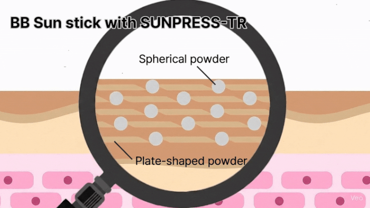 Introducing the BB Sun Stick SPF50 PA++++, formulated with plate-shaped powder and emulsion-stabilizing ingredients for a thinner, softer, and more seamless application.