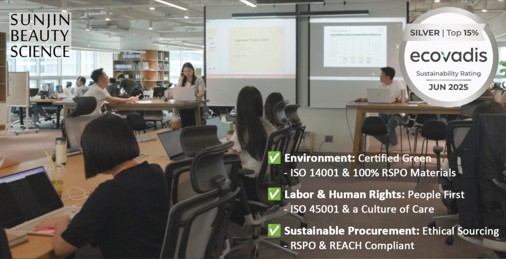 SILVER EcoVadis Medal Achieved: Sunjin Beauty Science, Your ESG-Driven Supply Chain Partner