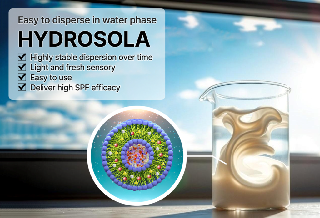  SUNJIN NEWSLETTEREnglish Create Light, Non-Sticky Sun Care Formulas with HYDROSOLA – a Water-Dispersible UV Shielding Solution